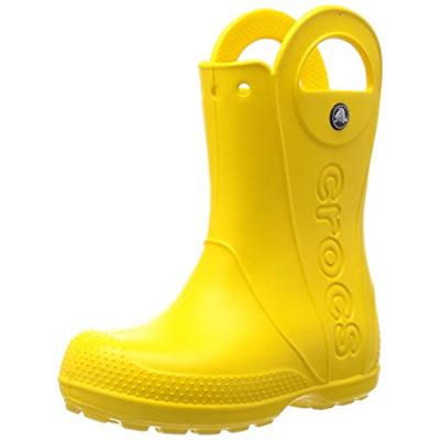 Crocs Kids' Handle It Rain Boot, Yellow, 2 M US Little Kid
