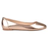 Brinley Co. Womens Comfort Sole Faux Leather Round Toe Flats Rose Gold, 5.5 Regular US screenshot. Shoes directory of Clothing & Accessories.