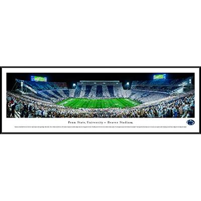 Penn State Football - Stripe - Blakeway Panoramas College Sports Posters with Standard Frame