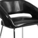 Inbox Zero Jayelynn Contemporary LeatherSoft Side Reception Chair w/ Chrome Legs Metal in Black/Brown | 28.75 H x 23.5 W x 21.75 D in | Wayfair