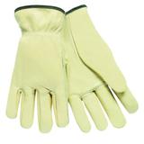 MCR Safety 3201XS Select Grade Unlined Grain Leather Driver Men's Gloves with Straight Thumb, Cream, screenshot. Safety & Security directory of Home & Garden.