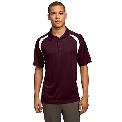 Sport-Tek Men's Dry Zone Colorblock Raglan Polo XL Maroon/White