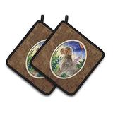 Caroline's Treasures SS8226PTHD German Wirehaired Pointer Pair of Pot Holders, 7.5HX7.5W, Multicolor screenshot. Kitchen Tools directory of Home & Garden.