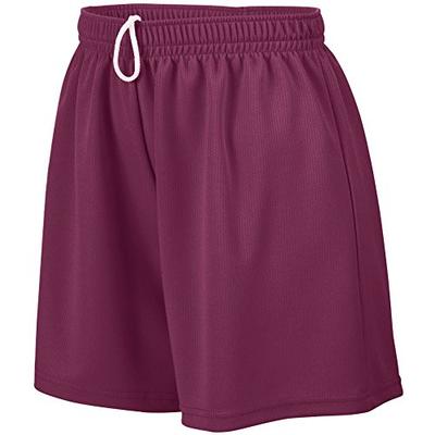 Augusta Sportswear Women's Wicking Mesh Shorts, XX-Large, Maroon