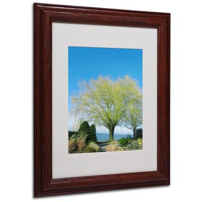 Wind in The Willow by Kathie McCurdy Canvas Artwork in Wood Frame, 11 by 14-Inch